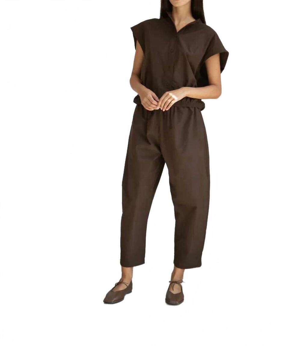 NEW BEAUMONT ORGANIC nancy cotton jersey & poplin shirt in cacao
